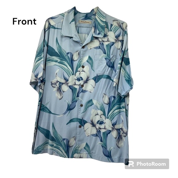 Tommy Bahama Mens Silk Tropical Button Shirt XL Hawaii Vacation Laua Beach Party - Picture 1 of 5